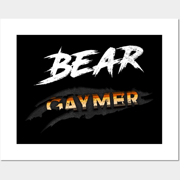 Bear Gaymer Wall Art by bestcoolshirts